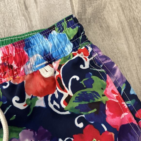 Polo Ralph Lauren Swim Trunks Men L Colorful Floral Hawaiian Shorts Bathing Suit - Picture 3 of 11